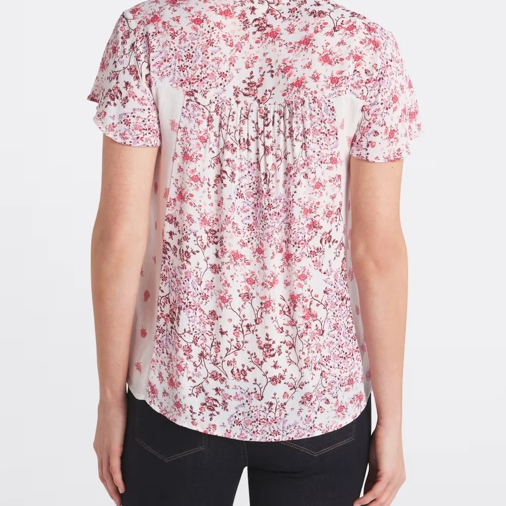 Chic Floral Pink Blouse for Women - Picture 6 of 6